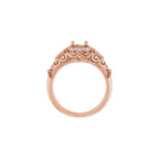 Halo-Style Vintage-Inspired Engagement Ring or Band