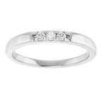 French-Set Three-Stone Anniversary Band