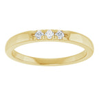 French-Set Three-Stone Anniversary Band