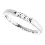 French-Set Three-Stone Anniversary Band
