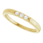 French-Set Three-Stone Anniversary Band