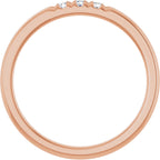 French-Set Three-Stone Anniversary Band