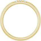 French-Set Three-Stone Anniversary Band