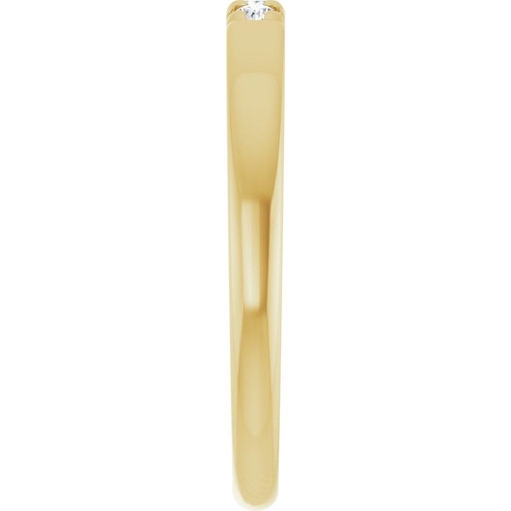 French-Set Three-Stone Anniversary Band