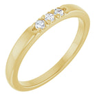 French-Set Three-Stone Anniversary Band
