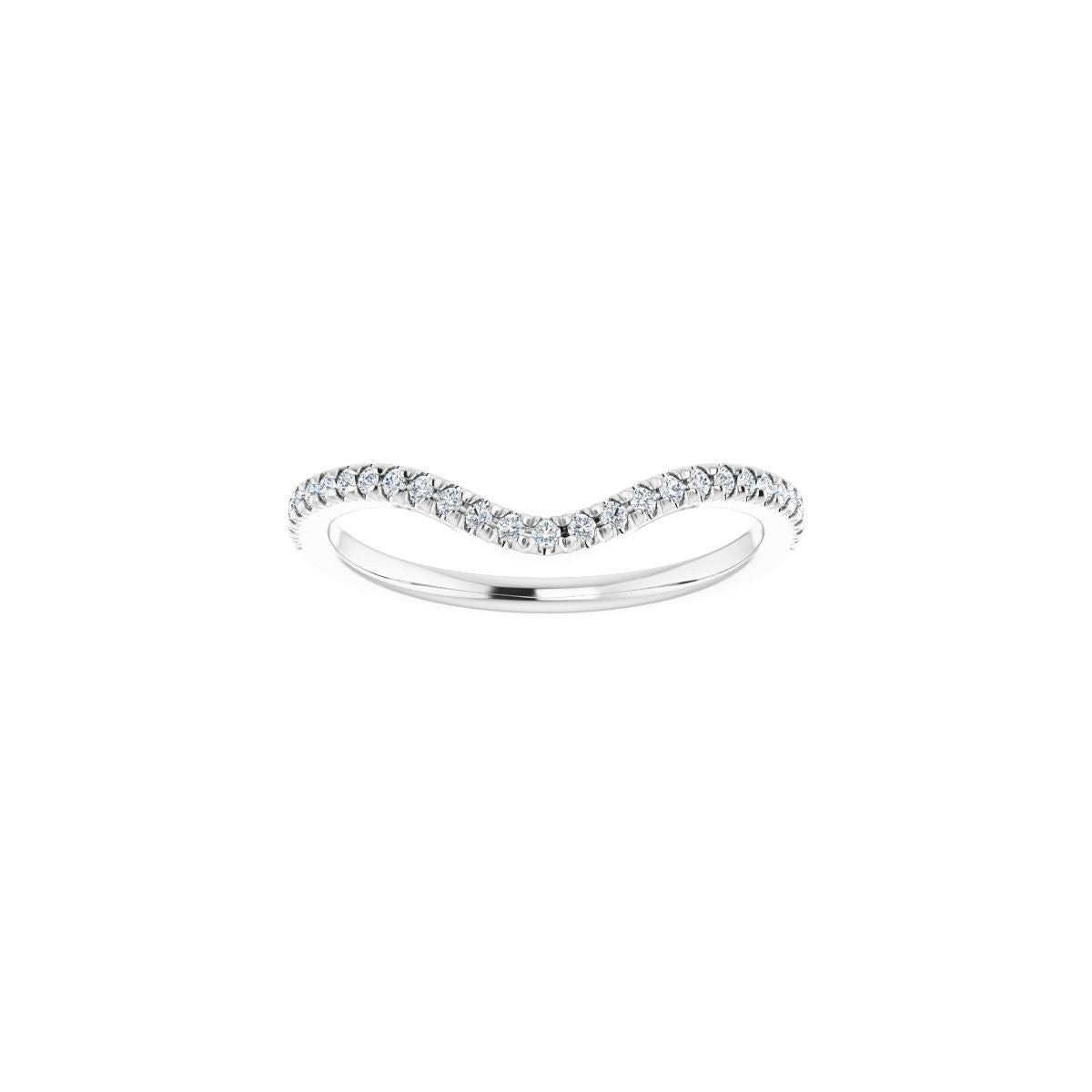 French-Set Double Halo-Style Engagement Ring or Band