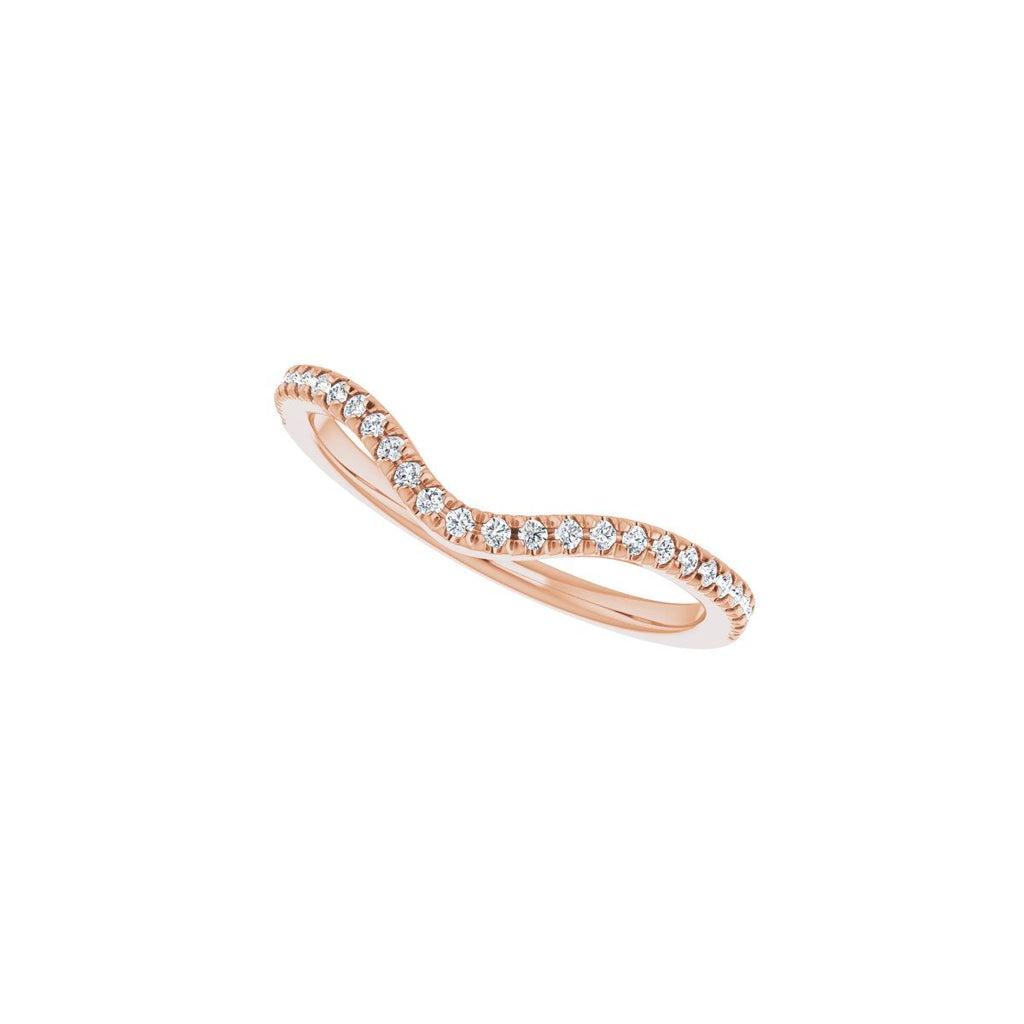 French-Set Double Halo-Style Engagement Ring or Band