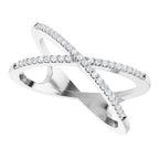 Accented Criss-Cross Ring