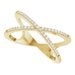 Accented Criss-Cross Ring