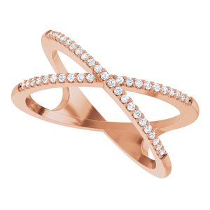 Accented Criss-Cross Ring