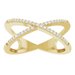 Accented Criss-Cross Ring