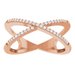 Accented Criss-Cross Ring