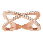Accented Criss-Cross Ring