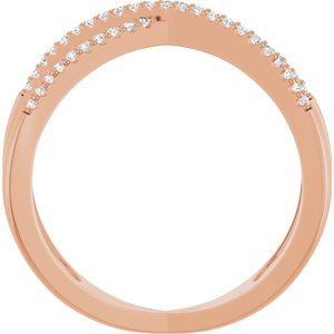 Accented Criss-Cross Ring
