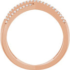 Accented Criss-Cross Ring