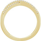 Accented Criss-Cross Ring