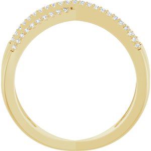 Accented Criss-Cross Ring