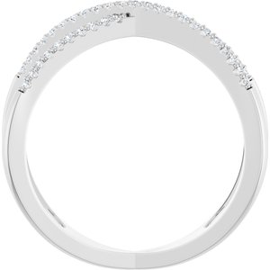 Accented Criss-Cross Ring