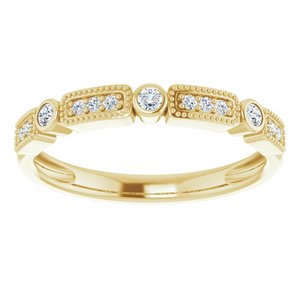 Milgrain Stackable Ring