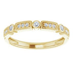 Milgrain Stackable Ring