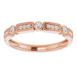 Milgrain Stackable Ring