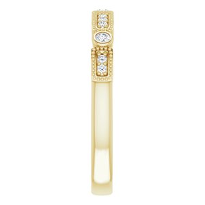 Milgrain Stackable Ring