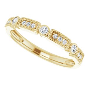 Milgrain Stackable Ring