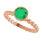 Family Beaded Stackable Ring