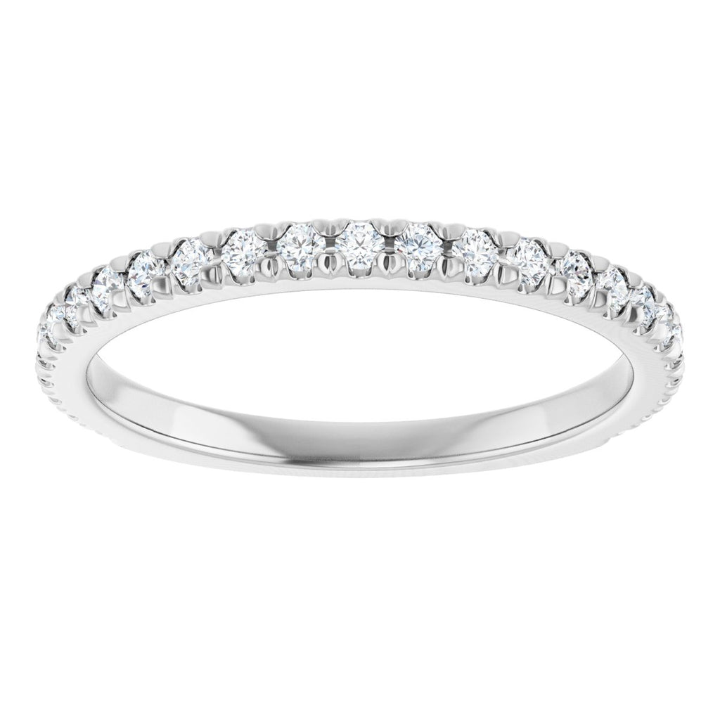 French-Set Halo-Style Engagement Ring or Band