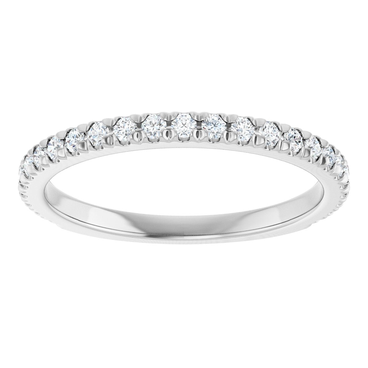 French-Set Halo-Style Engagement Ring or Band