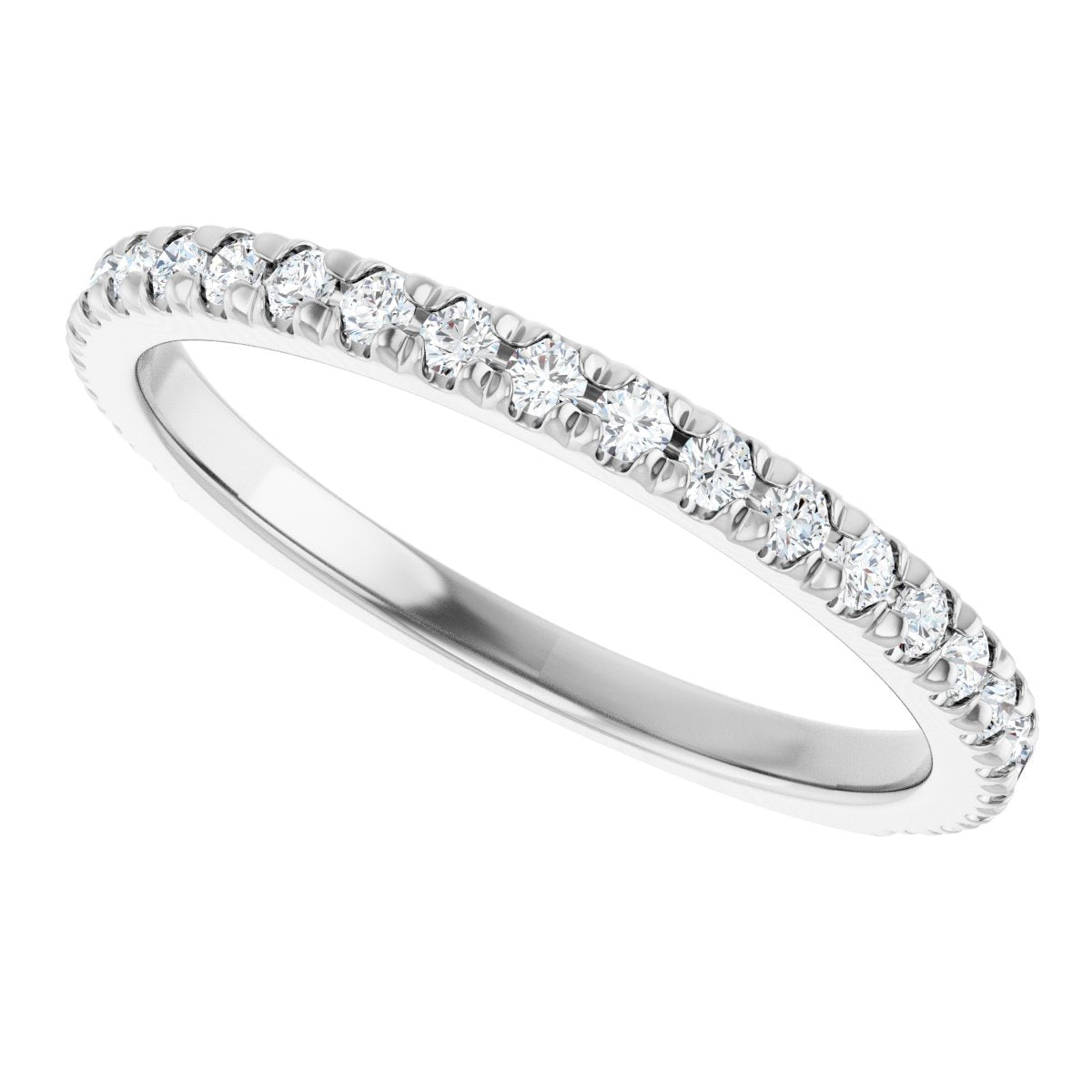 French-Set Halo-Style Engagement Ring or Band