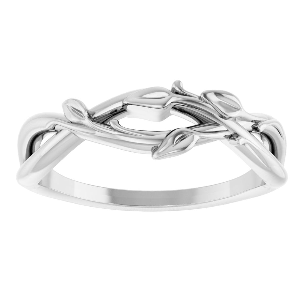 Intertwined Leaf Ring