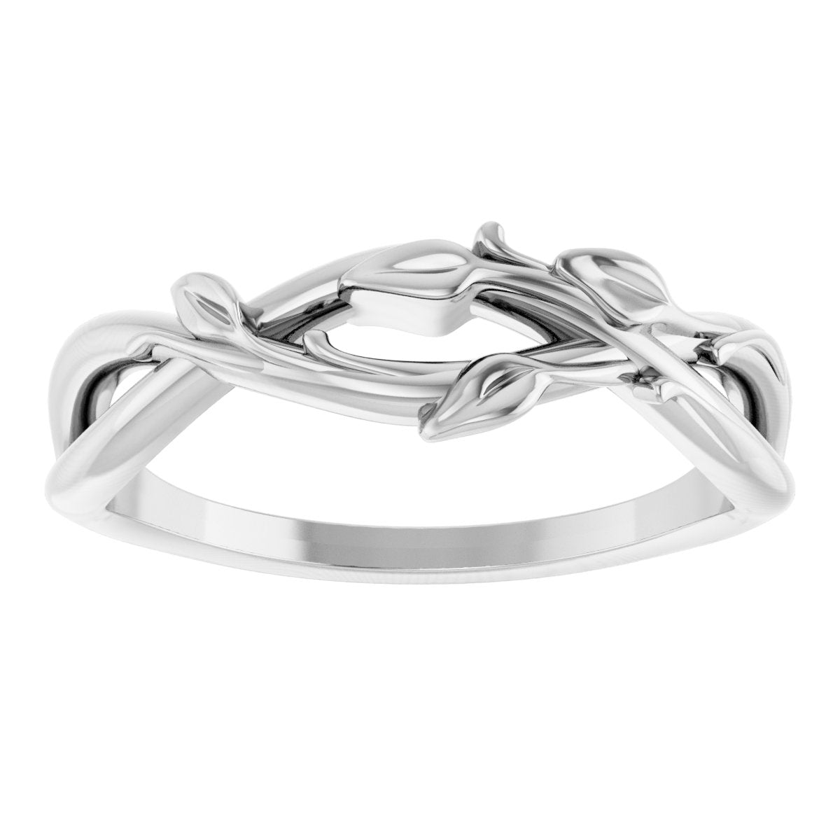 Intertwined Leaf Ring