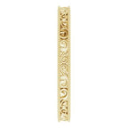 Milgrain Edge Sculptural Flat Band with Bead Blast Finish