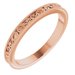 Milgrain Edge Sculptural Flat Band with Bead Blast Finish