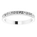 Milgrain Edge Sculptural Flat Band with Bead Blast Finish