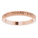 Milgrain Edge Sculptural Flat Band with Bead Blast Finish