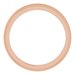 Milgrain Edge Sculptural Flat Band with Bead Blast Finish