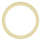 Milgrain Edge Sculptural Flat Band with Bead Blast Finish