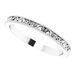 Milgrain Edge Sculptural Flat Band with Bead Blast Finish