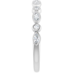 Bezel-Set Multi-Shape Anniversary Band