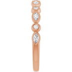 Bezel-Set Multi-Shape Anniversary Band