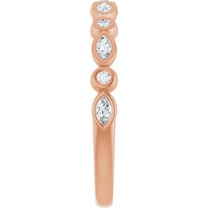 Bezel-Set Multi-Shape Anniversary Band