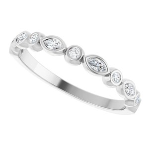 Bezel-Set Multi-Shape Anniversary Band