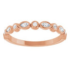 Bezel-Set Multi-Shape Anniversary Band