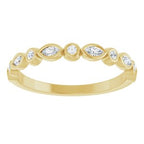 Bezel-Set Multi-Shape Anniversary Band