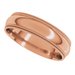 Double Milgrain Comfort-Fit Half Round Band