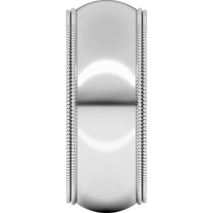 Double Milgrain Comfort-Fit Half Round Band