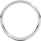Double Milgrain Comfort-Fit Half Round Band