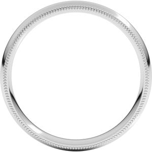 Double Milgrain Comfort-Fit Half Round Band